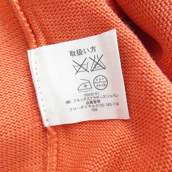 実際に弊社で買取させて頂いたBrooks brothers/ブルックスブラザーズ 長袖 ポロシャツ オレンジ/Mの画像 4枚目