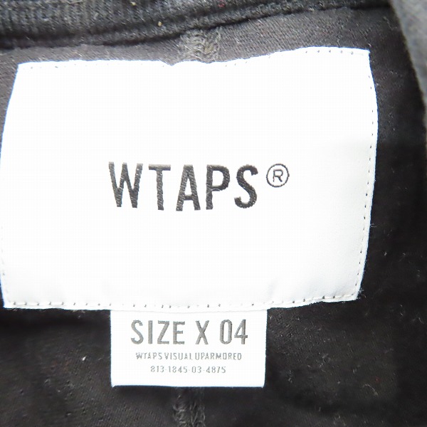 実際に弊社で買取させて頂いたWTAPS/ダブルタップス LS HOODED TEE/ロゴ刺繍 プルオーバーパーカー 181ATDT-CSM16/4の画像 2枚目