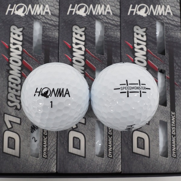 実際に弊社で買取させて頂いた【未使用】HONMA/ホンマ DYNAMIC DISTANCE D1 SPEEDMONSTER ゴルフボール ホワイト 1ダースの画像 1枚目