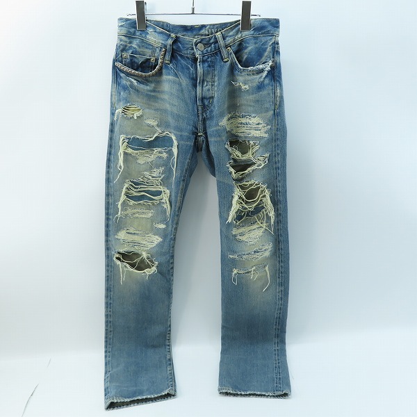 実際に弊社で買取させて頂いたHYSTERIC GLAMOUR/ヒステリックグラマー CR加工セルビッジクラッシュデニムパンツ 0234AP08/29