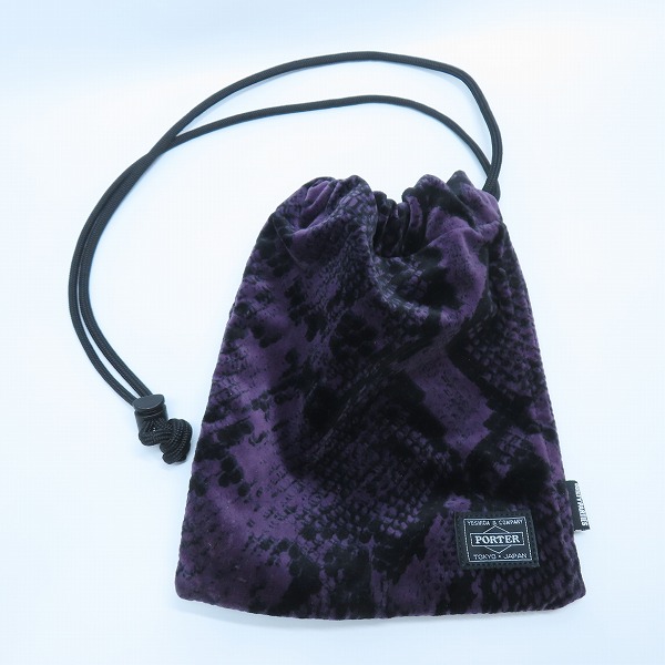 実際に弊社で買取させて頂いたWACKO MARIA×PORTER/ワコマリア×ポーター パイソン柄 巾着バッグ