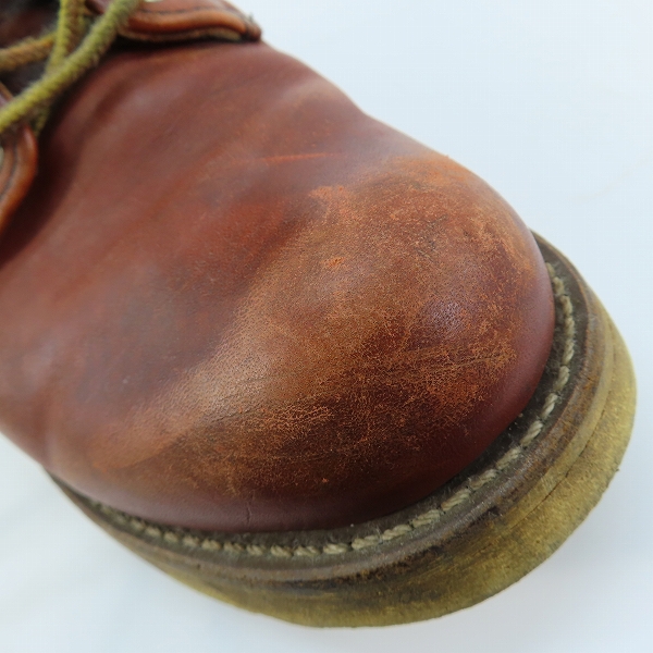 実際に弊社で買取させて頂いたRED WING/レッドウィング 半円犬タグ ブーツ レッドブラウン系/8Dの画像 8枚目