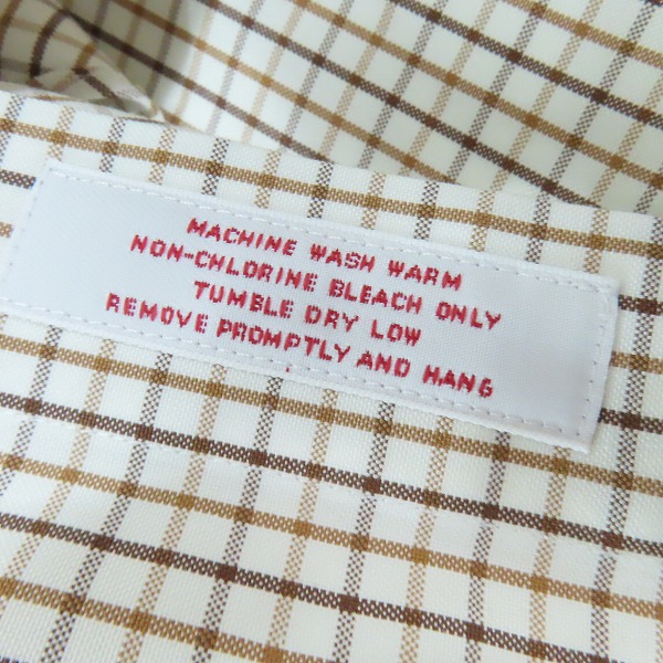 実際に弊社で買取させて頂いたBrooks brothers/ブルックスブラザーズ チェック柄 長袖シャツ/15.5の画像 3枚目