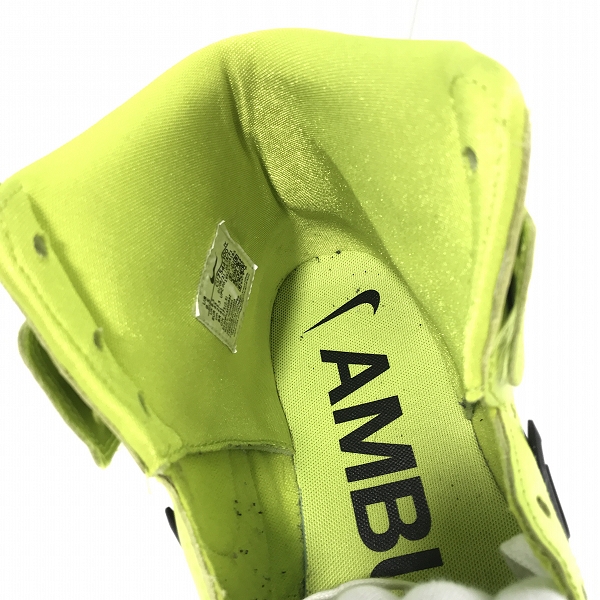 実際に弊社で買取させて頂いたNIKE×AMBUSH/ナイキ×アンブッシュ DUNK HIGH/ダンクハイ フラッシュライム CU7544-300/27.5の画像 4枚目