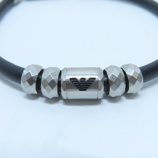 実際に弊社で買取させて頂いたEMPORIO ARMANI/エンポリオアルマーニ レザー メタル ブレスレット EGS2774040の画像 3枚目