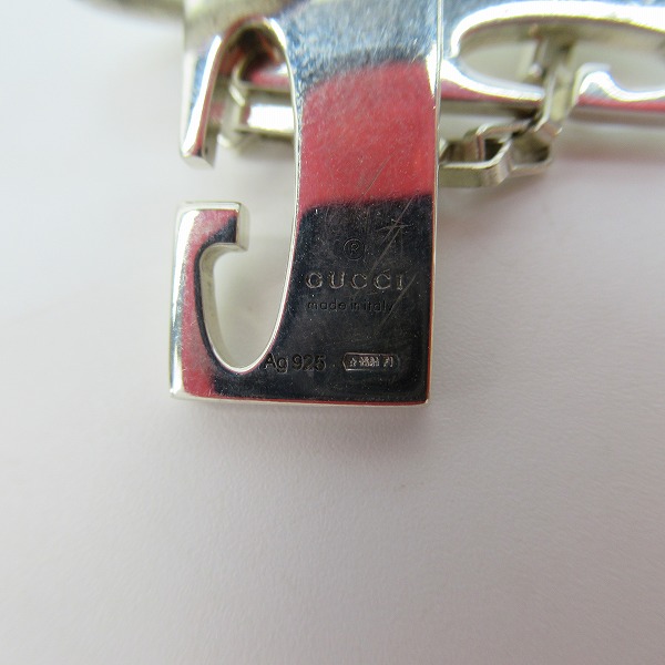 実際に弊社で買取させて頂いたGUCCI/グッチ Gロゴ Wプレート シルバー ネックレスの画像 3枚目