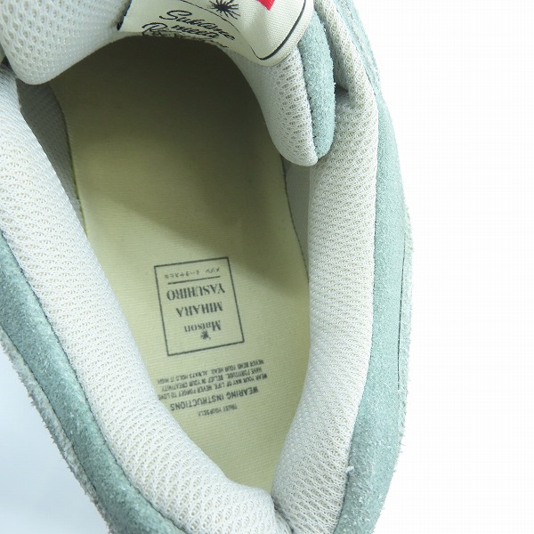 実際に弊社で買取させて頂いたMaison MIHARA YASUHIRO/ミハラヤスヒロ PARKER brushed suede/ダメージ加工 OG ソール スニーカー ライトブルー A09FW709/43の画像 4枚目