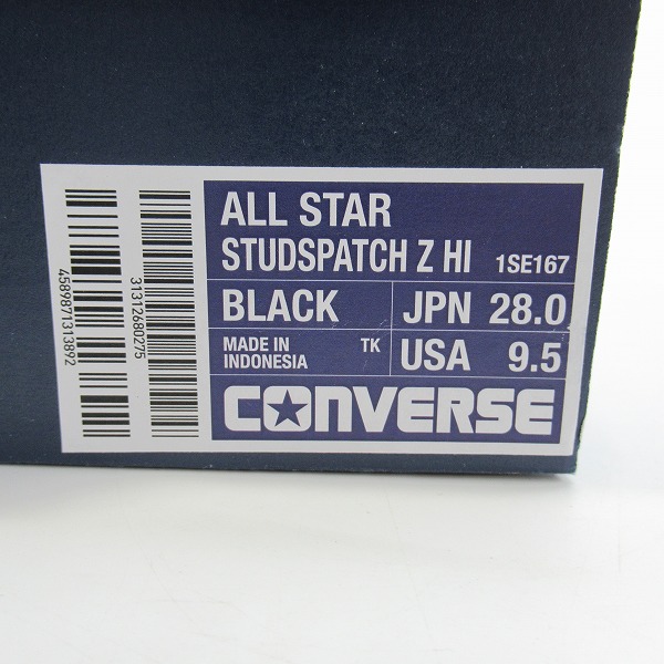 実際に弊社で買取させて頂いた【未使用】CONVERSE/コンバース ALL STAR STUDSPATCH Z HI スタッズパッチ スニーカー 1SE167/28の画像 7枚目