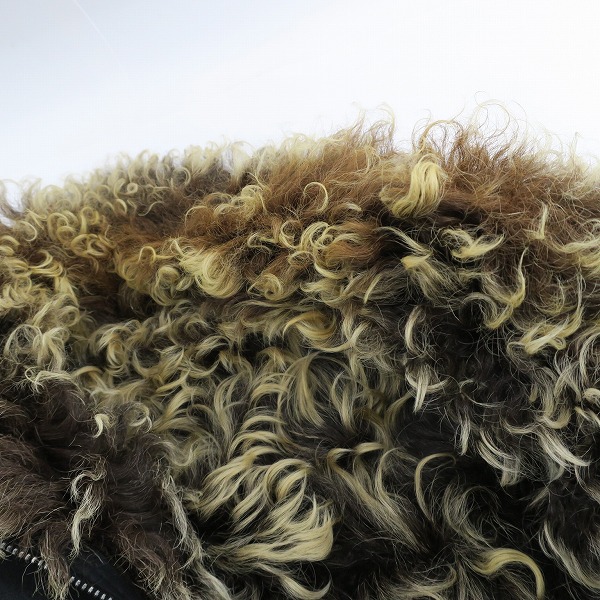 実際に弊社で買取させて頂いたSHELLAC/シェラック ムートン ティグラード シングル ライダース ブルゾン 19008/44の画像 5枚目