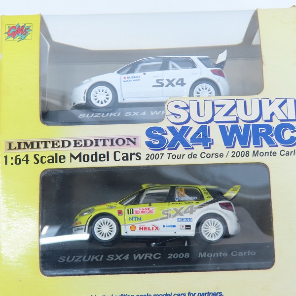 実際に弊社で買取させて頂いたCM's Corporation/シーエムズコーポレーション suzuki/スズキ sx4 wrc 1/64 ラリーカーコレクション 3点セットの画像 3枚目