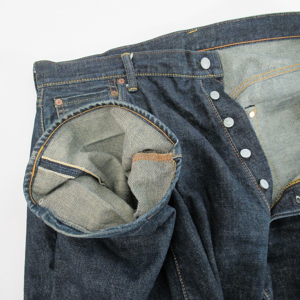 実際に弊社で買取させて頂いたEVISU/エヴィス エビス  Lot.2001 No.2 戎 カモメペイント デニムパンツ/40×35の画像 5枚目