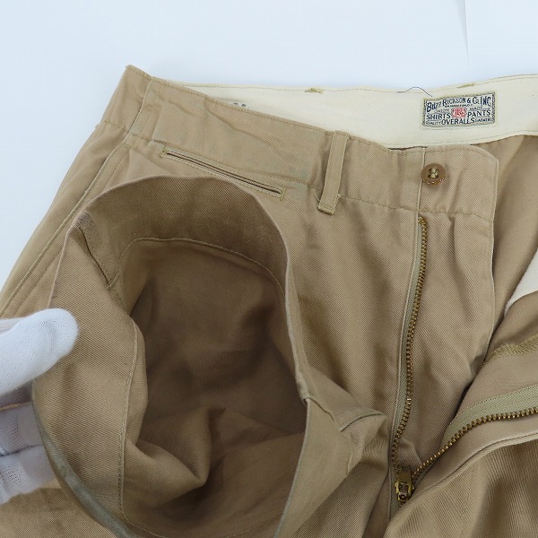 実際に弊社で買取させて頂いたBUZZ RICKSON'S/バズリクソンズ チノパンツ/ワークパンツ BR40025/34の画像 2枚目