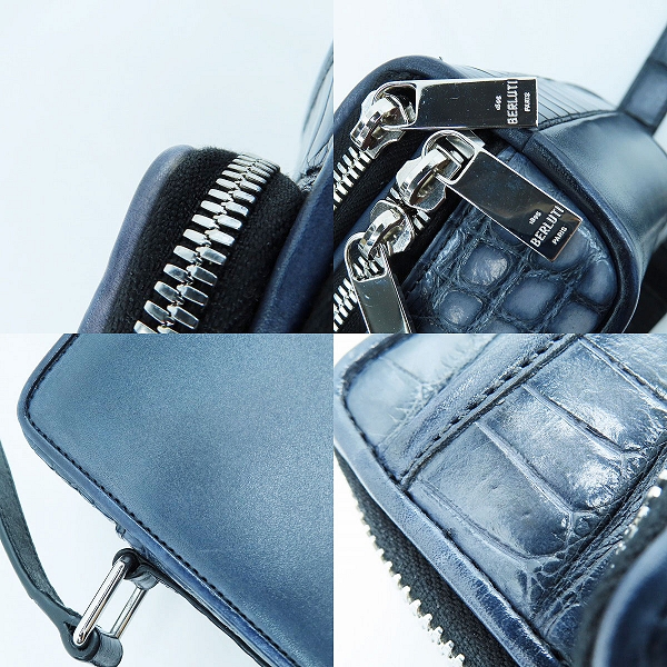 実際に弊社で買取させて頂いたBerluti/ベルルッティ クロコダイルレザー ショルダーバッグの画像 7枚目