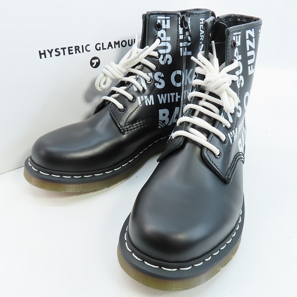 実際に弊社で買取させて頂いたHYSTERIC GLAMOUR/ヒステリックグラマー 8ホール サイドジップ レザーブーツ/27