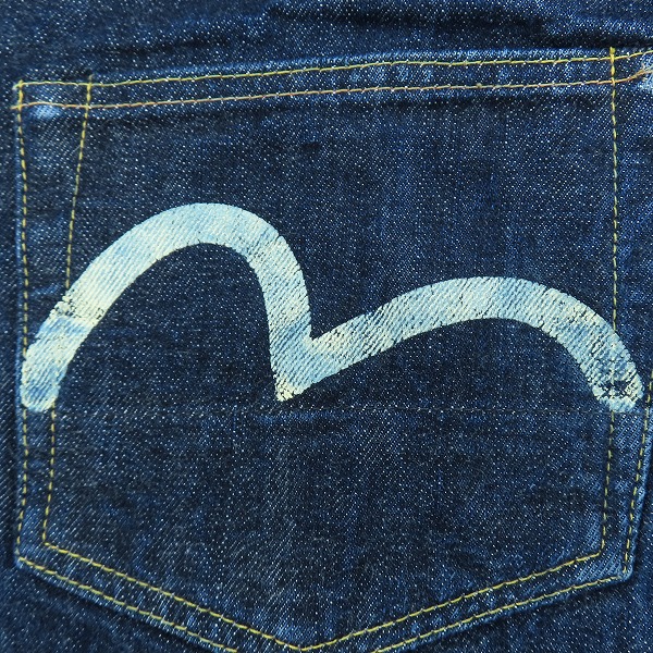 実際に弊社で買取させて頂いたEVISU/エヴィス Lot.2000 No.1 SPECIAL カモメペイント デニムパンツ/34×35の画像 8枚目