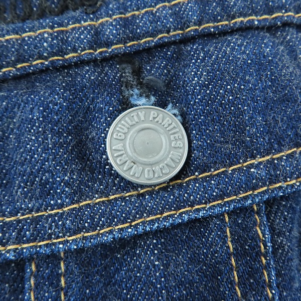 実際に弊社で買取させて頂いたWACKO MARIA/ワコマリア GUILTY PARTIES デニムジャケット/XLの画像 5枚目