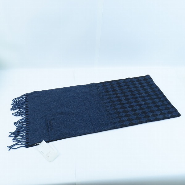 実際に弊社で買取させて頂いた【未使用】ARMANI COLLEZIONI/アルマーニコレツィオーニ カシミヤ/ウール フリンジマフラーの画像 2枚目