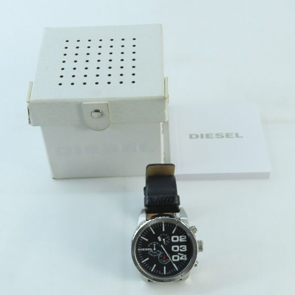 実際に弊社で買取させて頂いたDIESEL/ディーゼル クオーツ 黒文字盤 クロノグラフ 腕時計 DZ-4208【動作未確認】の画像 6枚目