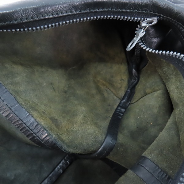 実際に弊社で買取させて頂いたBACKLASH/バックラッシュ レザー 三日月形ショルダーバッグ/バナナバッグ ビッグサイズの画像 6枚目