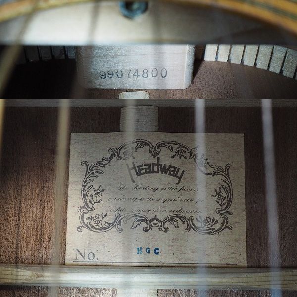 実際に弊社で買取させて頂いた★Headway/ヘッドウェイ HGC-280 NA ニューヨーカースタイル アコースティックギター/アコギ ソフトケース付の画像 4枚目