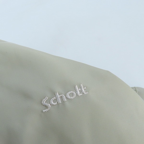 実際に弊社で買取させて頂いたSchott/ショット AMERICAN COLLEGE MA-1/フライトジャケット アイボリー系 3142046 /Mの画像 9枚目