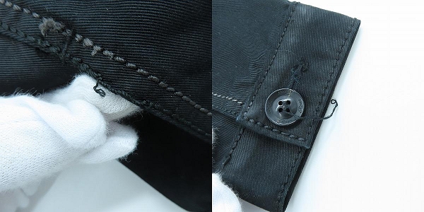 実際に弊社で買取させて頂いたRoen/ロエン スワロフスキー装飾 バックワッペン デニムジャケット ブラック/46の画像 8枚目