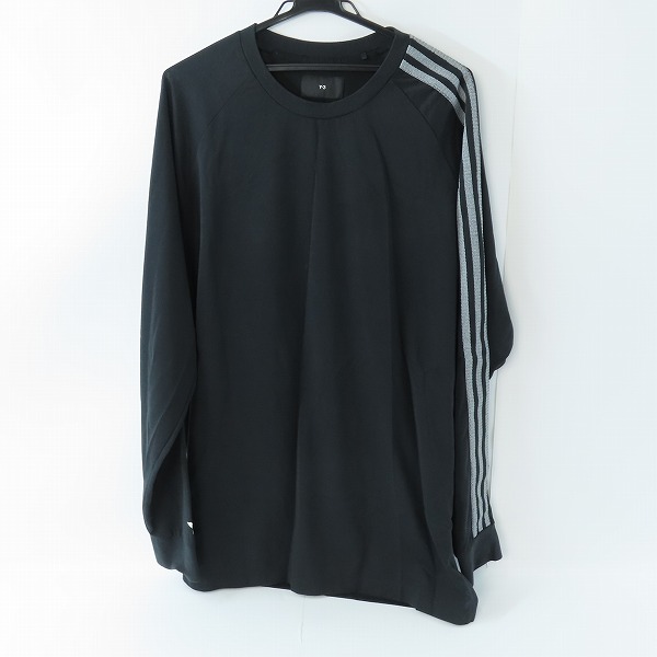 実際に弊社で買取させて頂いたY-3/ワイスリー アディダス×ヨウジヤマモト 3S LS TEE ３ストライプス ロングスリーブ Tシャツ  IR6268/XL
