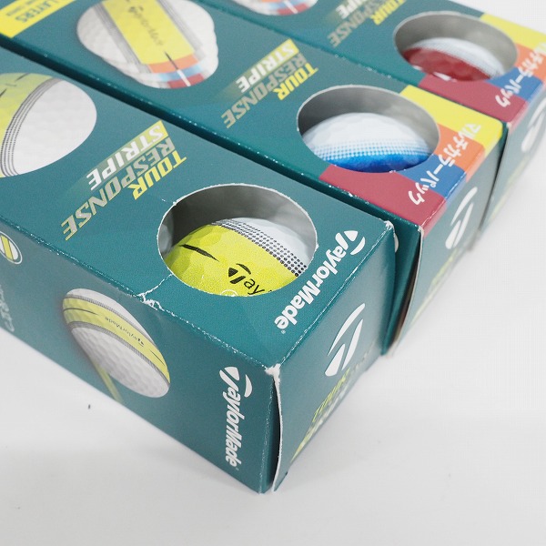 実際に弊社で買取させて頂いた【未使用】TaylorMade/テーラーメイド Tour Response STRIPE/ツアーレスポンス ゴルフボール 3スリーブ/計9個の画像 4枚目