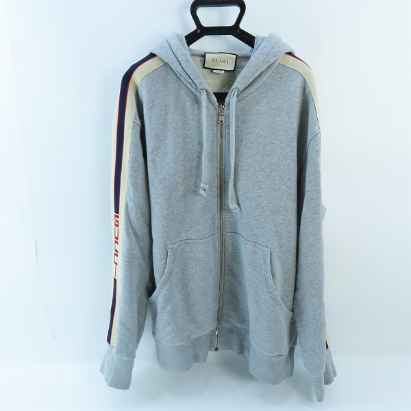 実際に弊社で買取させて頂いたGUCCI/グッチ テクニカル ロゴ ジップアップ パーカー 497250 X9I97/L