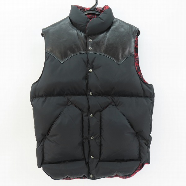 実際に弊社で買取させて頂いたHYSTERIC GLAMOUR×Rocky Mountain Featherbed/ヒステリックグラマー レザーヨーク ダウンベスト 0234AV01 M