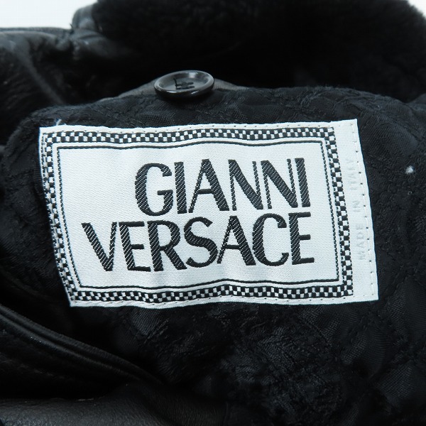 実際に弊社で買取させて頂いたGIANNI VERSACE/ジャン二ヴェルサーチ レザージャケットの画像 2枚目