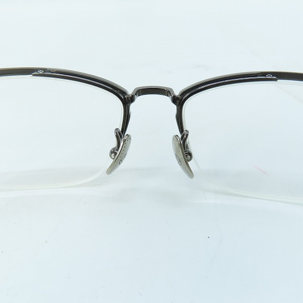 実際に弊社で買取させて頂いた999.9/フォーナインズ ハーフリム アイウエア/メガネフレーム S-350Tの画像 3枚目