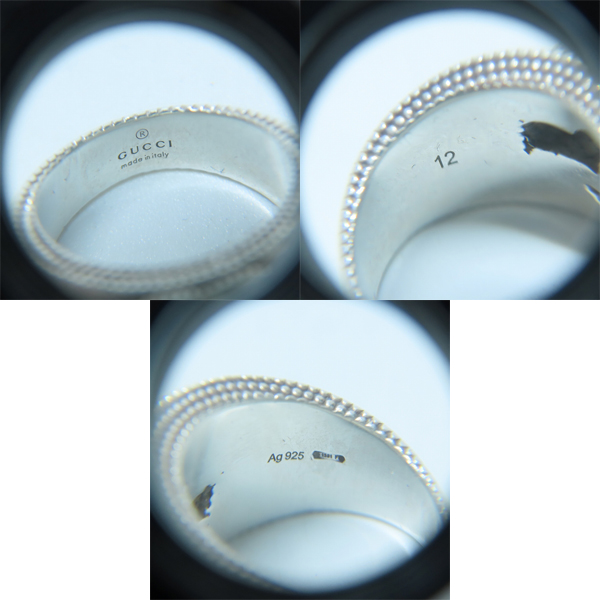 実際に弊社で買取させて頂いたGUCCI/グッチ インターロッキングG ワイド シルバーリング/指輪 479229 J8400 8106/11号の画像 6枚目