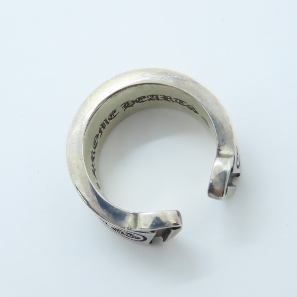 実際に弊社で買取させて頂いたCHROME HEARTS/クロムハーツ スクロールラベル リング ラージ 23-24号の画像 5枚目