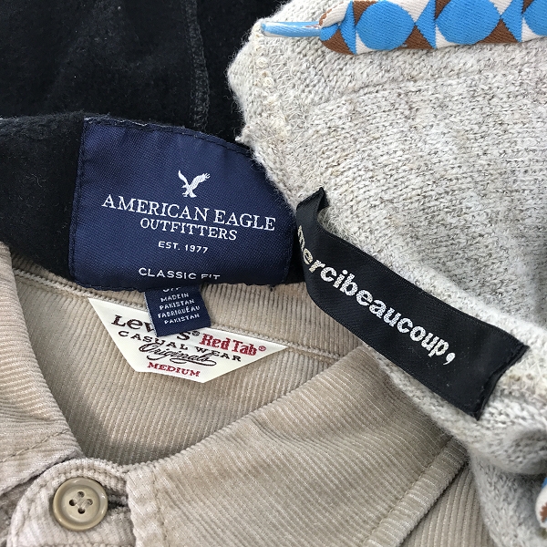 実際に弊社で買取させて頂いた【おまとめ】リーバイス/アメリカンイーグル/メルシーボークー 等 ボタンシャツ/パーカー/アウター 他の画像 1枚目