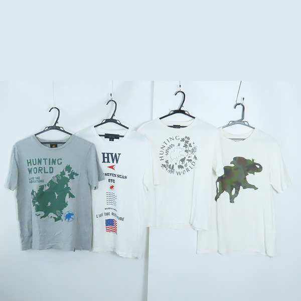 実際に弊社で買取させて頂いたHUNTING WORLD/ハンティングワールド 半袖Tシャツ/カットソー/4点セット
