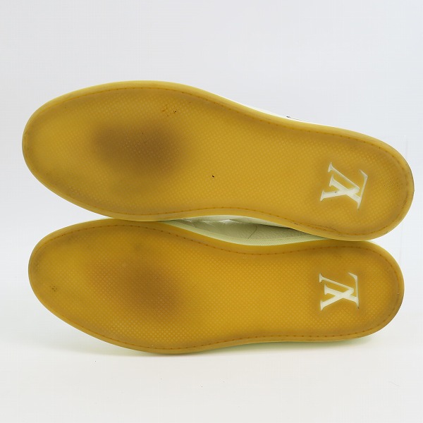 実際に弊社で買取させて頂いたLouis Vuitton/ルイヴィトン サニーサイドライン LVロゴ ハイカット レザー スニーカー MS1102 /7.5の画像 3枚目