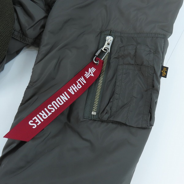 実際に弊社で買取させて頂いたALPHA INDUSTRIES/アルファインダストリーズ MA-1 ライトシェルジャケット/TA1339-076/XLの画像 5枚目
