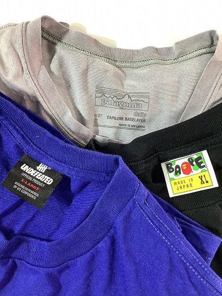 実際に弊社で買取させて頂いた【おまとめ】パタゴニア/アベイシングエイプ/アンディフィーテッド  他 ロゴスウェットトレーナー/長袖シャツ 等の画像 1枚目