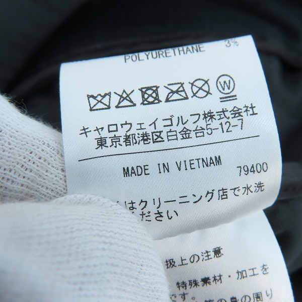 実際に弊社で買取させて頂いたCallaway/キャロウェイ ゴルフウェア 中綿プルオーバージャケット ブラック C21216103/Mの画像 6枚目