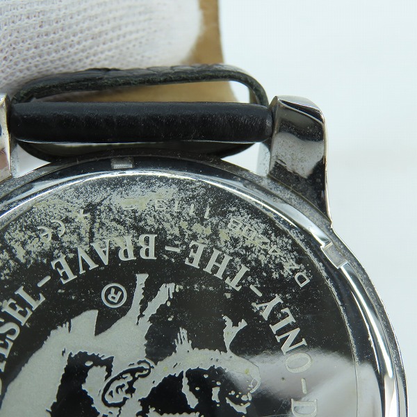 実際に弊社で買取させて頂いたDIESEL/ディーゼル クオーツ 黒文字盤 クロノグラフ 腕時計 DZ-4208【動作未確認】の画像 4枚目