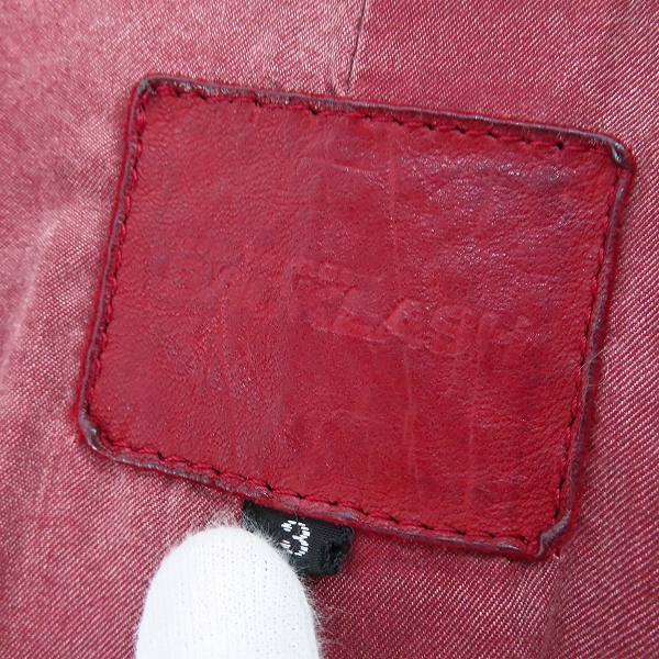 実際に弊社で買取させて頂いたBACKLASH/バックラッシュ ジャパンホースレザー製品染めダブルライダース 1606-03/3の画像 2枚目