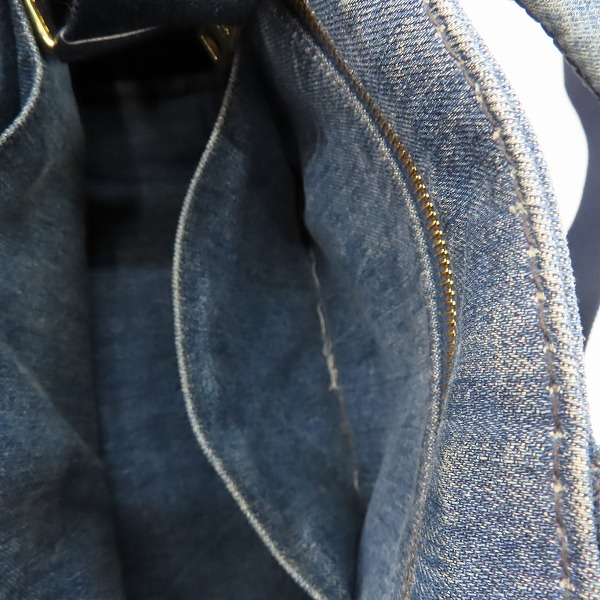 実際に弊社で買取させて頂いたPRADA/プラダ CANAPA/カナパ デニム 2WAY ハンド/ショルダー バッグ 1BG439の画像 6枚目