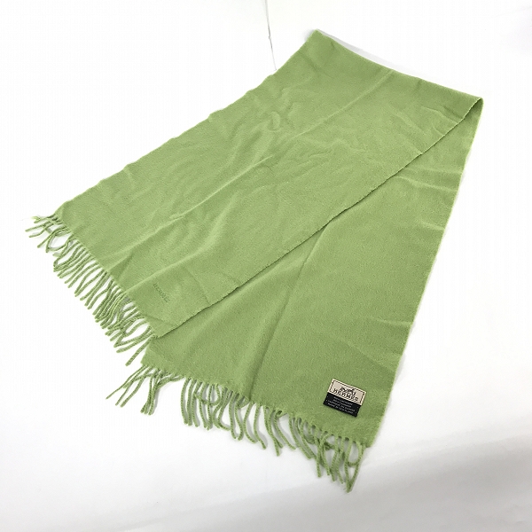 実際に弊社で買取させて頂いたHERMES/エルメス カシミヤ100％ フリンジ マフラーの画像 3枚目