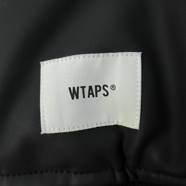 実際に弊社で買取させて頂いた【未使用】WTAPS/ダブルタップス 21AW YT13 シンセティックレザージャケット 212BRDT-JKM05/1の画像 4枚目