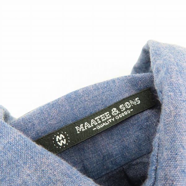 実際に弊社で買取させて頂いたMAATEE&SONS/マーティーアンドサンズ 23SS SHAMBRAY WORK SHIRTS 長袖シャツ MT3103-0604A/1の画像 2枚目