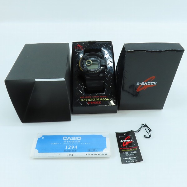 実際に弊社で買取させて頂いたG-SHOCK/Gショック FROGMAN MEN IN BLACK 2 フロッグマン DW-8200BM-1T【動作未確認】の画像 7枚目