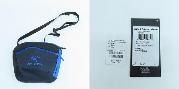 実際に弊社で買取させて頂いたARC'TERYX×BEAMS/アークテリクス×ビームス MANTIS 2 WAISTPACK マンティス 2 ウエストパック X00006630の画像 9枚目