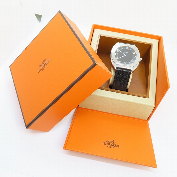 実際に弊社で買取させて頂いたHERMES/エルメス エスパス デジタル 腕時計 クォーツ QZ ES1.710【動作未確認】の画像 9枚目