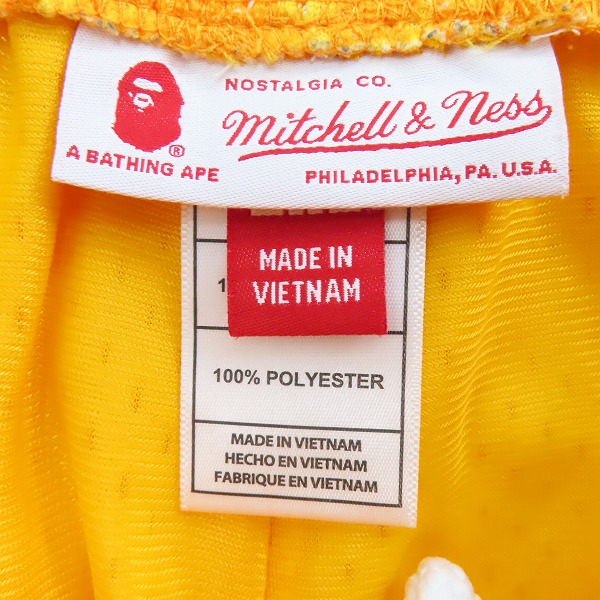 実際に弊社で買取させて頂いたA BATHING APE×mitchell&ness/アベイシングエイプ×ミッチェル＆ネス LOS ANGELES LAKERS JERSEY ショーツ/2XLの画像 3枚目